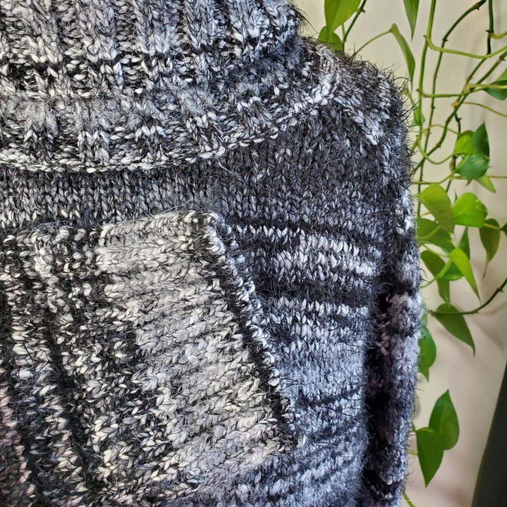 BABATON | Aritzia Black White Grey Titus Alpaca Wool Turtleneck Sweater (M) - Picture 5 of 12